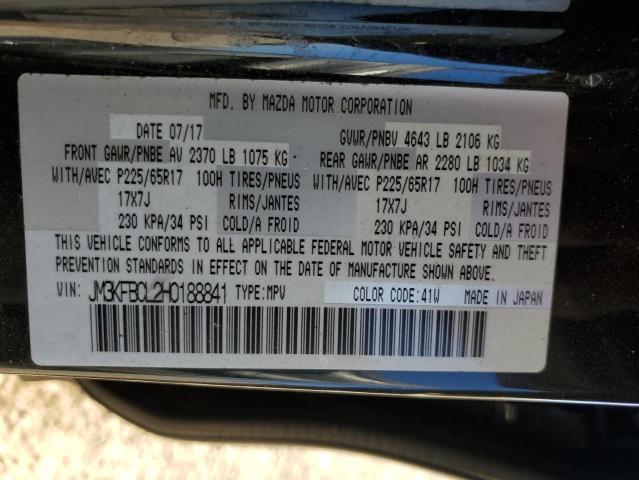 JM3KFBCL2H0188841 - 2017 MAZDA CX-5 TOURING 黑色 照片 12