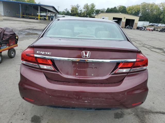2HGFB2F91EH503823 - 2014 HONDA CIVIC EXL 勃艮第红 照片 6