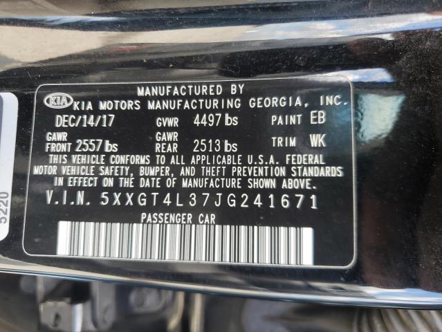 5XXGT4L37JG241671 - 2018 KIA OPTIMA LX BLACK photo 13