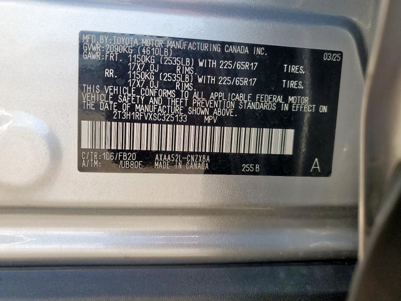 2T3H1RFVXSC325133 - 2025 TOYOTA RAV4 LE 银色 照片 13