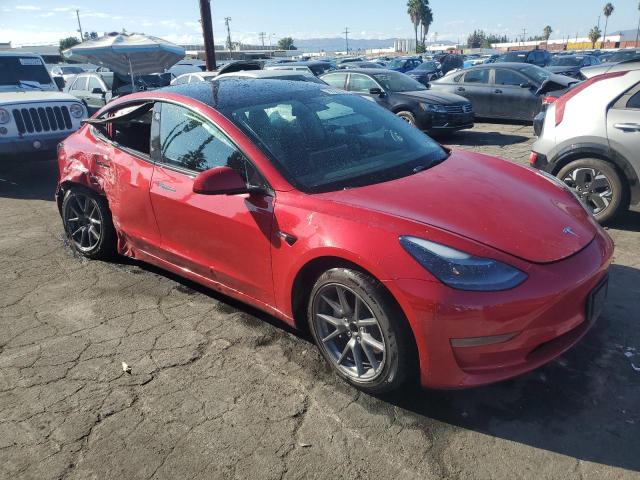 5YJ3E1EA4NF289267 - 2022 TESLA MODEL 3 Rouge photo 4