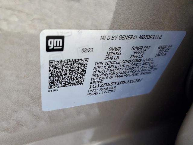 1G1ZD5ST1RF115287 - 2024 CHEVROLET MALIBU LT Qəhvəyi foto 12