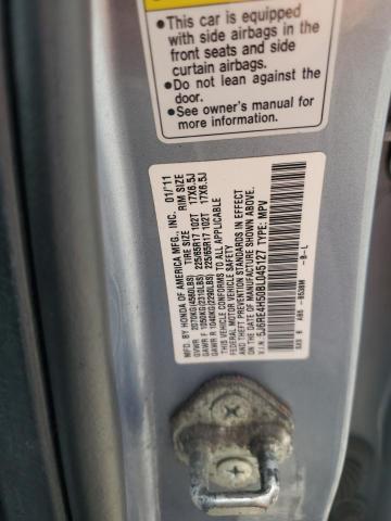 5J6RE4H50BL045127 - 2011 HONDA CR-V EX BLUE photo 12