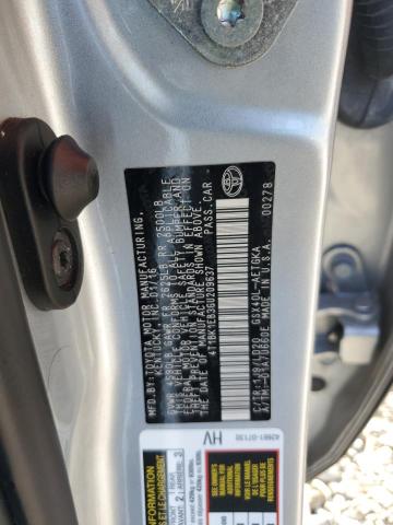 4T1BK1EB3GU209637 - 2016 TOYOTA AVALON XLE 银色 照片 12