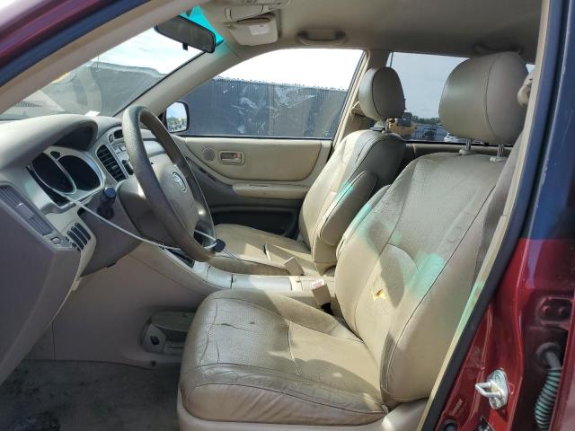 JTEGP21A440028978 - 2004 TOYOTA HIGHLANDER BASE Бордовый фото 7