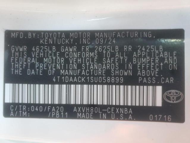 4T1DAACK1SU058899 - 2025 TOYOTA CAMRY XSE Ağ foto 13