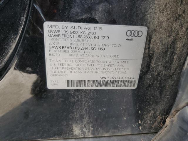 WA1L2AFP2GA091420 - 2016 AUDI Q5 PREMIUM PLUS BLACK photo 14