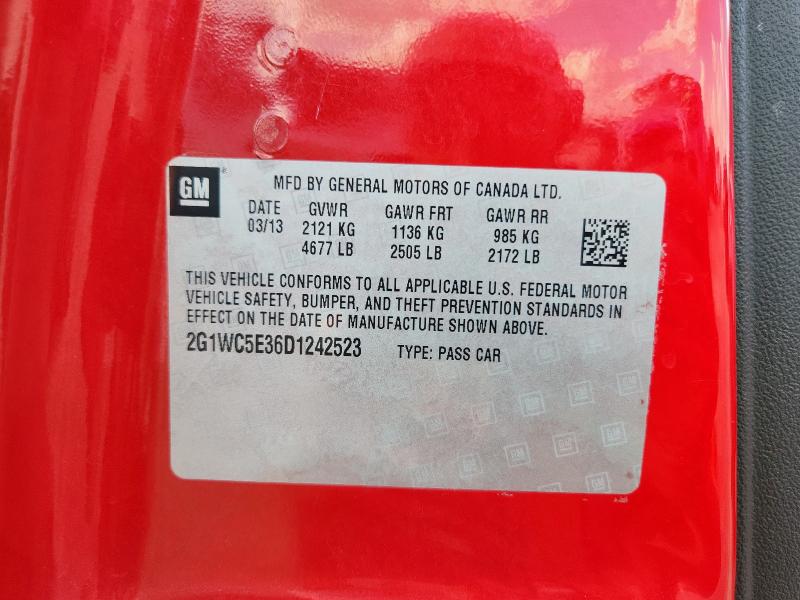 2G1WC5E36D1242523 - 2013 CHEVROLET IMPALA LTZ წითელი ფოტო 12