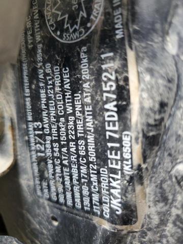 JKAKLEE17EDA75211 - 2014 KAWASAKI KL650 E BLACK photo 8
