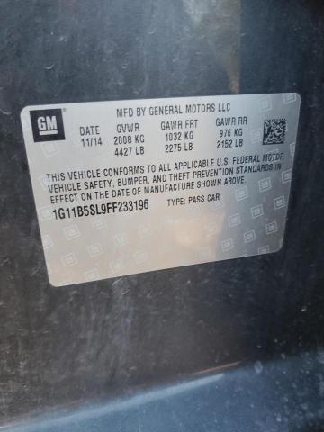 1G11B5SL9FF233196 - 2015 CHEVROLET MALIBU LS GRAY photo 12