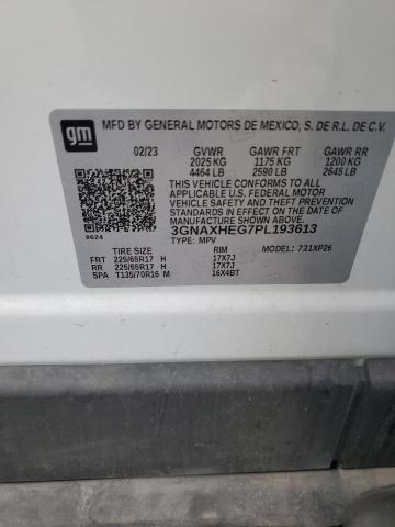 3GNAXHEG7PL193613 - 2023 CHEVROLET EQUINOX LS أبيض صورة 12