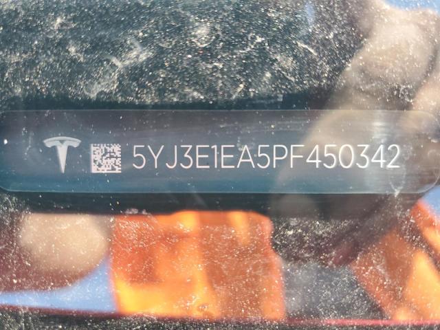 5YJ3E1EA5PF450342 - 2023 TESLA MODEL 3 أحمر صورة 12