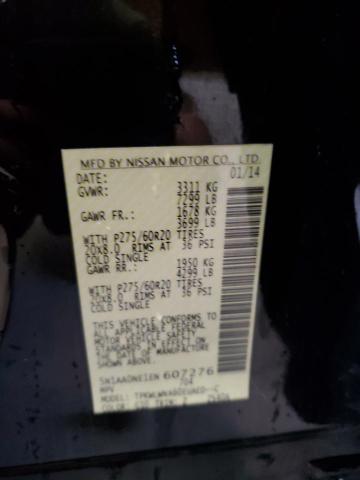 5N1AA0NE1EN607276 - 2014 NISSAN ARMADA PLATINUM BLACK photo 14