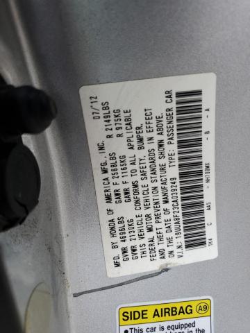 19UUA8F23CA039249 - 2012 ACURA TL Argent photo 12