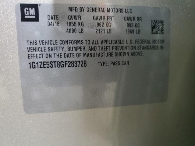 1G1ZE5ST8GF283728 - 2016 CHEVROLET MALIBU LT SILVER photo 13