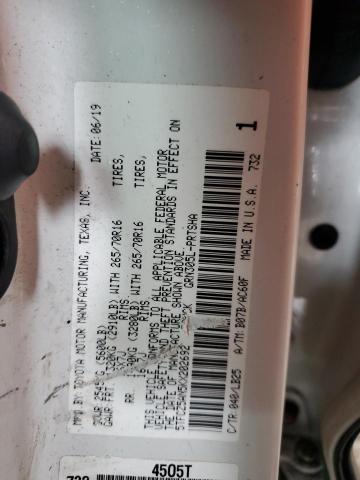 5TFCZ5AN5KX202692 - 2019 TOYOTA TACOMA DOUBLE CAB WHITE photo 12