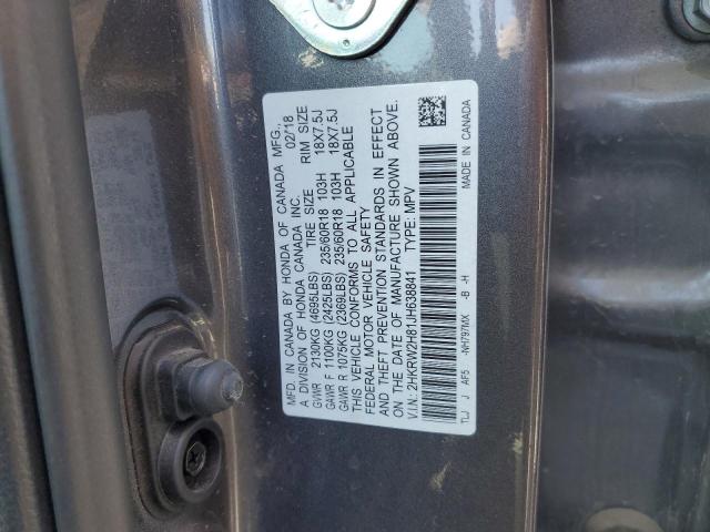 2HKRW2H81JH638841 - 2018 HONDA CR-V EXL Сұр фото 14