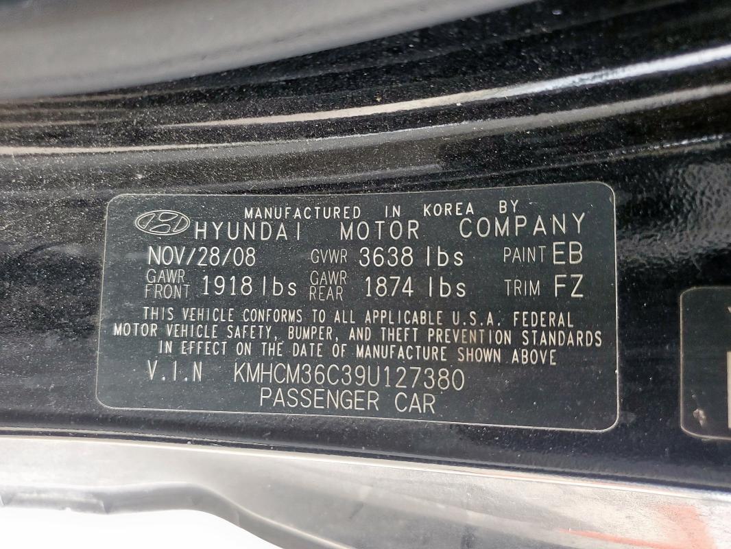 KMHCM36C39U127380 - 2009 HYUNDAI ACCENT GS 黑色 照片 13