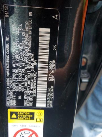 2T2BK1BA0DC190887 - 2013 LEXUS RX 350 BASE შავი ფოტო 12