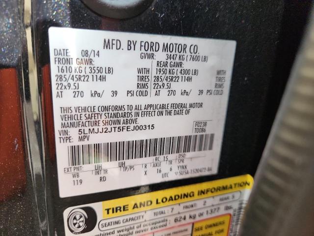 5LMJJ2JT5FEJ00315 - 2015 LINCOLN NAVIGATOR BLACK photo 13