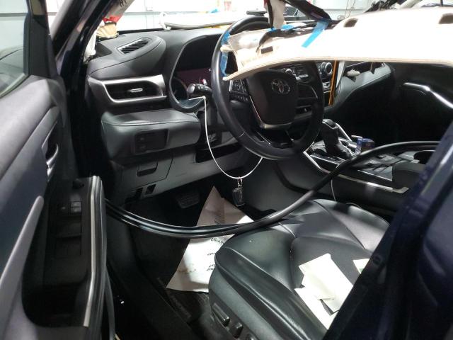5TDGZRBH9LS018736 - 2020 TOYOTA HIGHLANDER XLE BLUE photo 8