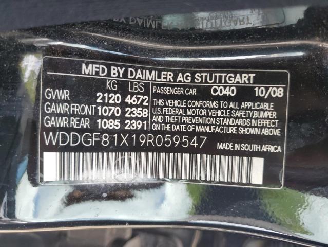 WDDGF81X19R059547 - 2009 MERCEDES-BENZ C 300 4MATIC BLACK photo 12