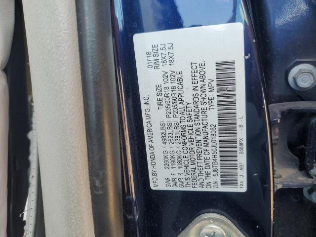 5J8TB4H50JL018062 - 2018 ACURA RDX TECHNOLOGY Mavi foto 12