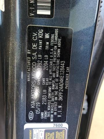 3KPF24AD4KE128443 - 2019 KIA FORTE FE 石墨色 照片 13