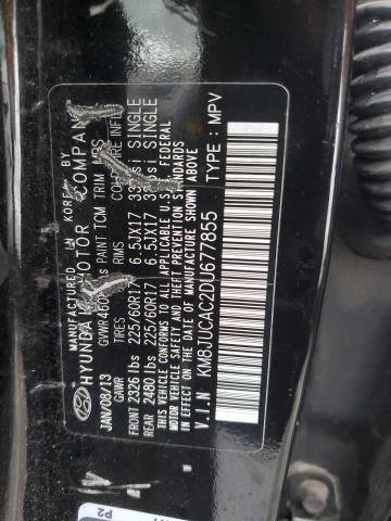 KM8JUCAC2DU677855 - 2013 HYUNDAI TUCSON GLS BLACK photo 13