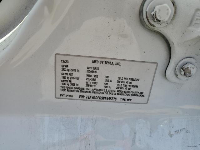 7SAYGDED9PF948378 - 2023 TESLA MODEL Y 白色 照片 12