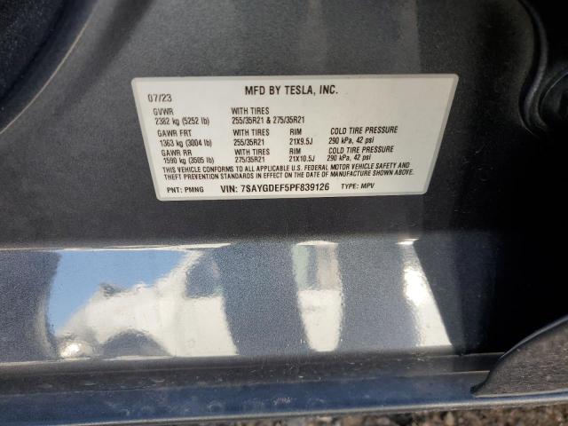 7SAYGDEF5PF839126 - 2023 TESLA MODEL Y 石墨色 照片 12