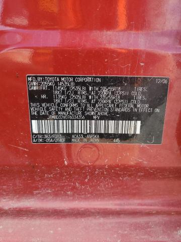 JTMBD32V076034356 - 2007 TOYOTA RAV4 SPORT RED photo 13