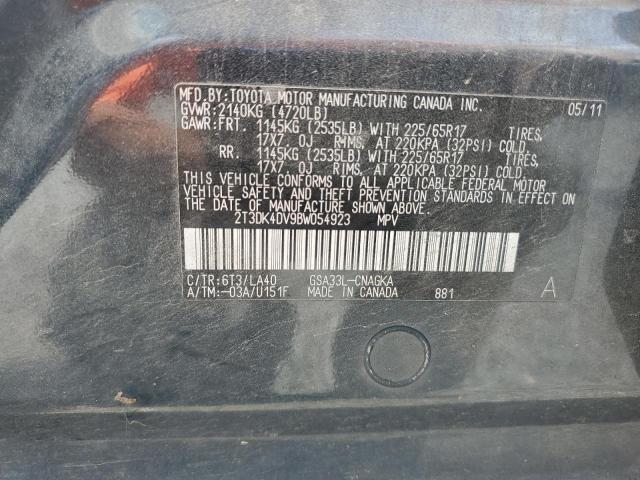 2T3DK4DV9BW054923 - 2011 TOYOTA RAV4 LIMITED გრაფიტი ფოტო 13