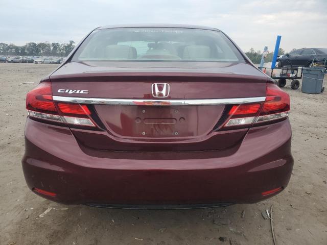 2HGFB2F56EH523384 - 2014 HONDA CIVIC LX BURGUNDY photo 6