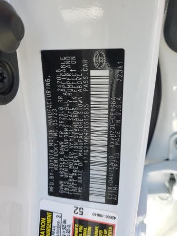 4T1G31AK4PU615855 - 2023 TOYOTA CAMRY SE NIGHT SHADE WHITE photo 13