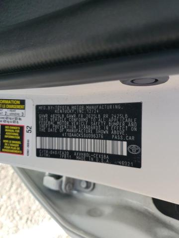 4T1DAACK5SU096376 - 2025 TOYOTA CAMRY XSE 白色 照片 12