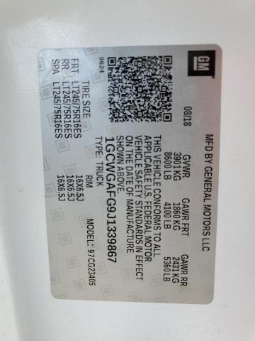 1GCWGAFG9J1339867 - 2018 CHEVROLET EXPRESS G2500 白色 照片 13