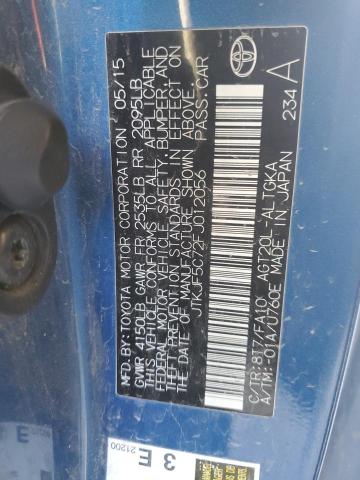 JTKJF5C72FJ012056 - 2015 TOYOTA SCION TC ლურჯი ფოტო 12