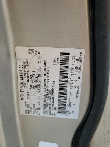 1FMEU73E87UB57588 - 2007 FORD EXPLORER XLT 银色 照片 13