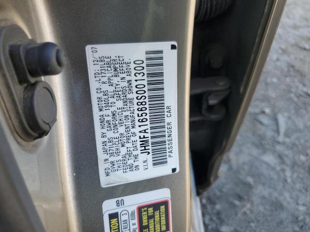 JHMFA16568S001300 - 2008 HONDA CIVIC LX GRAY photo 12