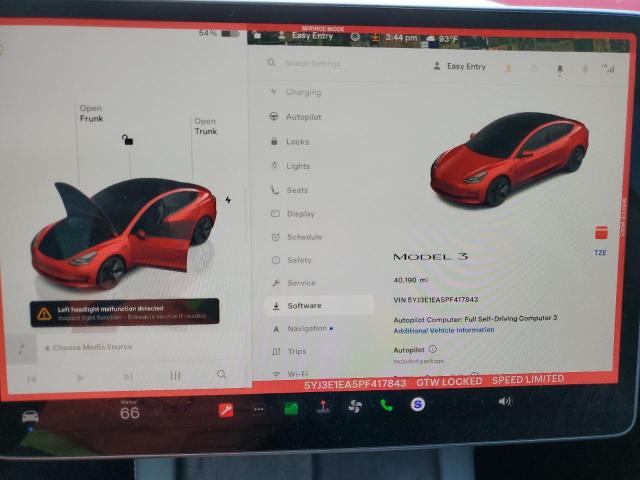 5YJ3E1EA5PF417843 - 2023 TESLA MODEL 3 Rot Foto 9