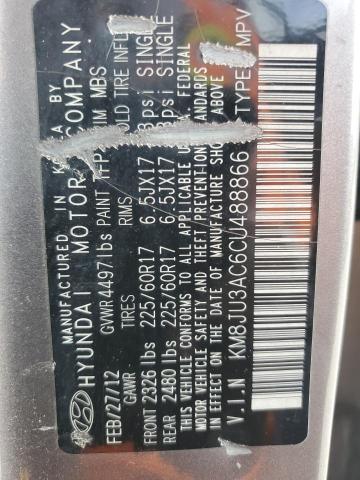 KM8JU3AC6CU488866 - 2012 HYUNDAI TUCSON GLS TAN photo 12