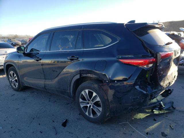 5TDGZRBH9MS141826 - 2021 TOYOTA HIGHLANDER XLE BLACK photo 2