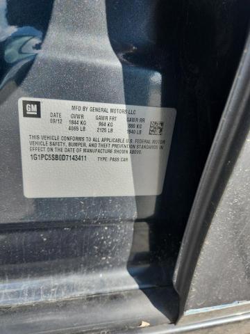 1G1PC5SB0D7143411 - 2013 CHEVROLET CRUZE LT Boz foto 12