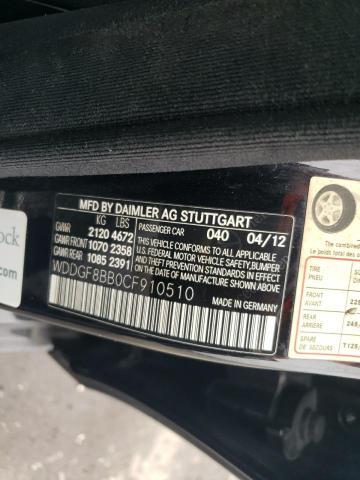 WDDGF8BB0CF910510 - 2012 MERCEDES-BENZ C 300 4MATIC BLACK photo 12