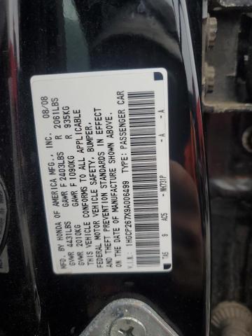 1HGCP267X9A006499 - 2009 HONDA ACCORD EX Schwarz Foto 12