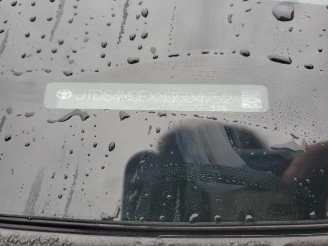 JTDS4MCEXN3504752 - 2022 TOYOTA COROLLA SE ლურჯი ფოტო 12