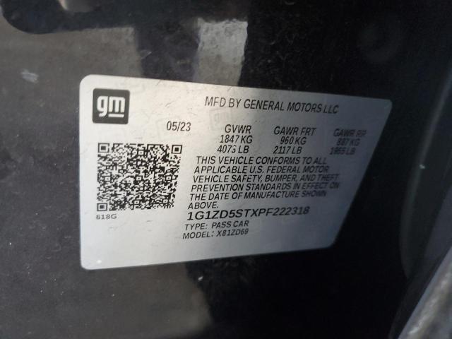 1G1ZD5STXPF222318 - 2023 CHEVROLET MALIBU LT Grau Foto 13