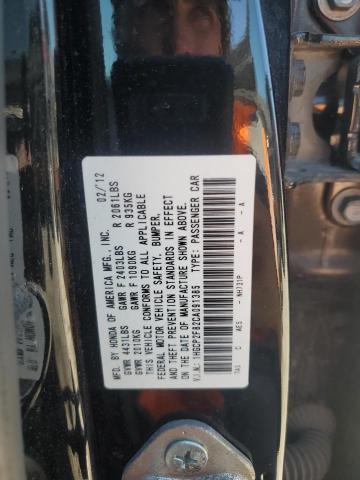 1HGCP2F82CA091385 - 2012 HONDA ACCORD EXL BLACK photo 12