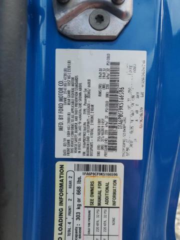 1FA6P8CF9K5166596 - 2019 FORD MUSTANG GT ლურჯი ფოტო 12